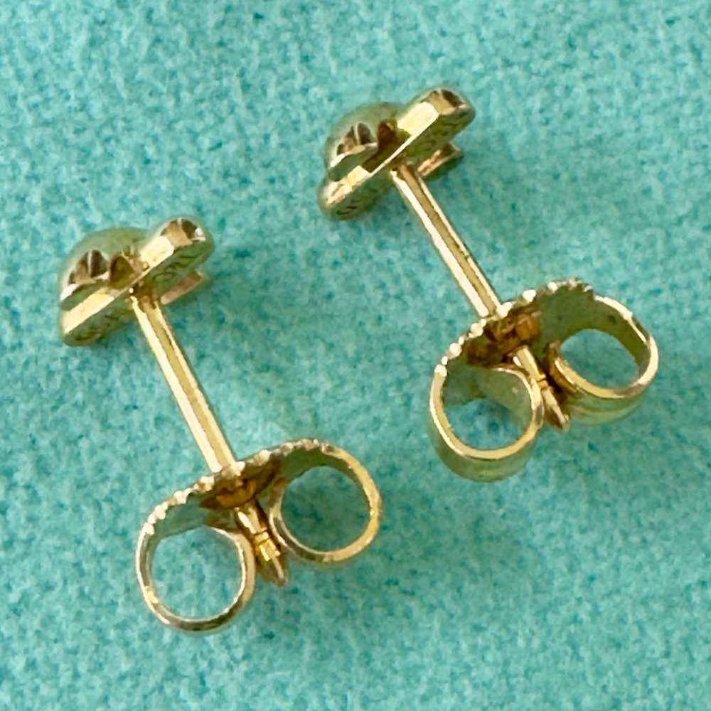 Tiffany & Co. 18K Yellow Gold Mini x Cross Stitch Stud Earrings - Picture 8 of 14